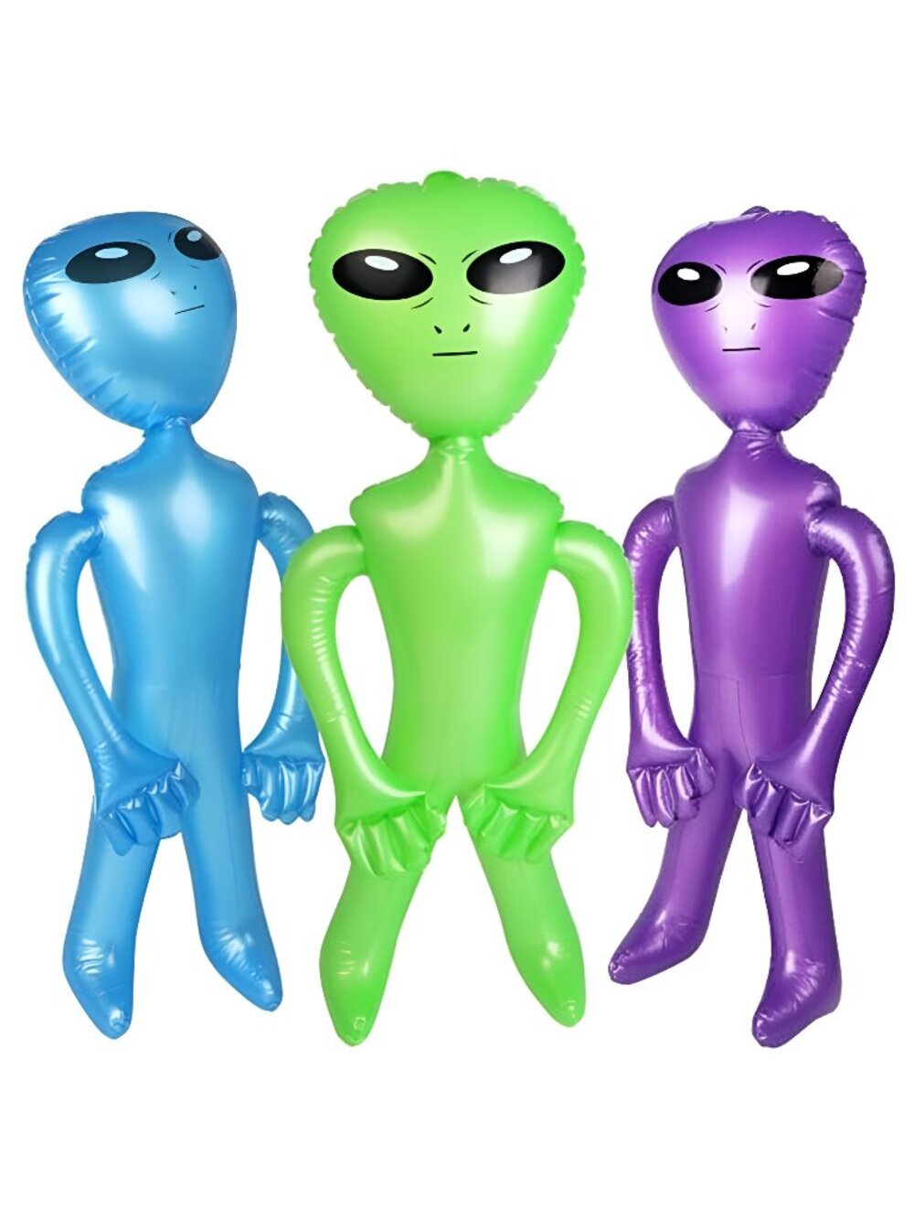 KIMOBER 3PCS Inflatable Alien,Colorful 35 Inch PVC Blow Up Martian Aliens Prop
